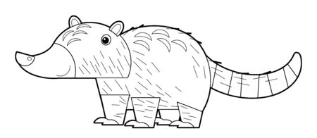 Wombat coloring page black white stock photos and images