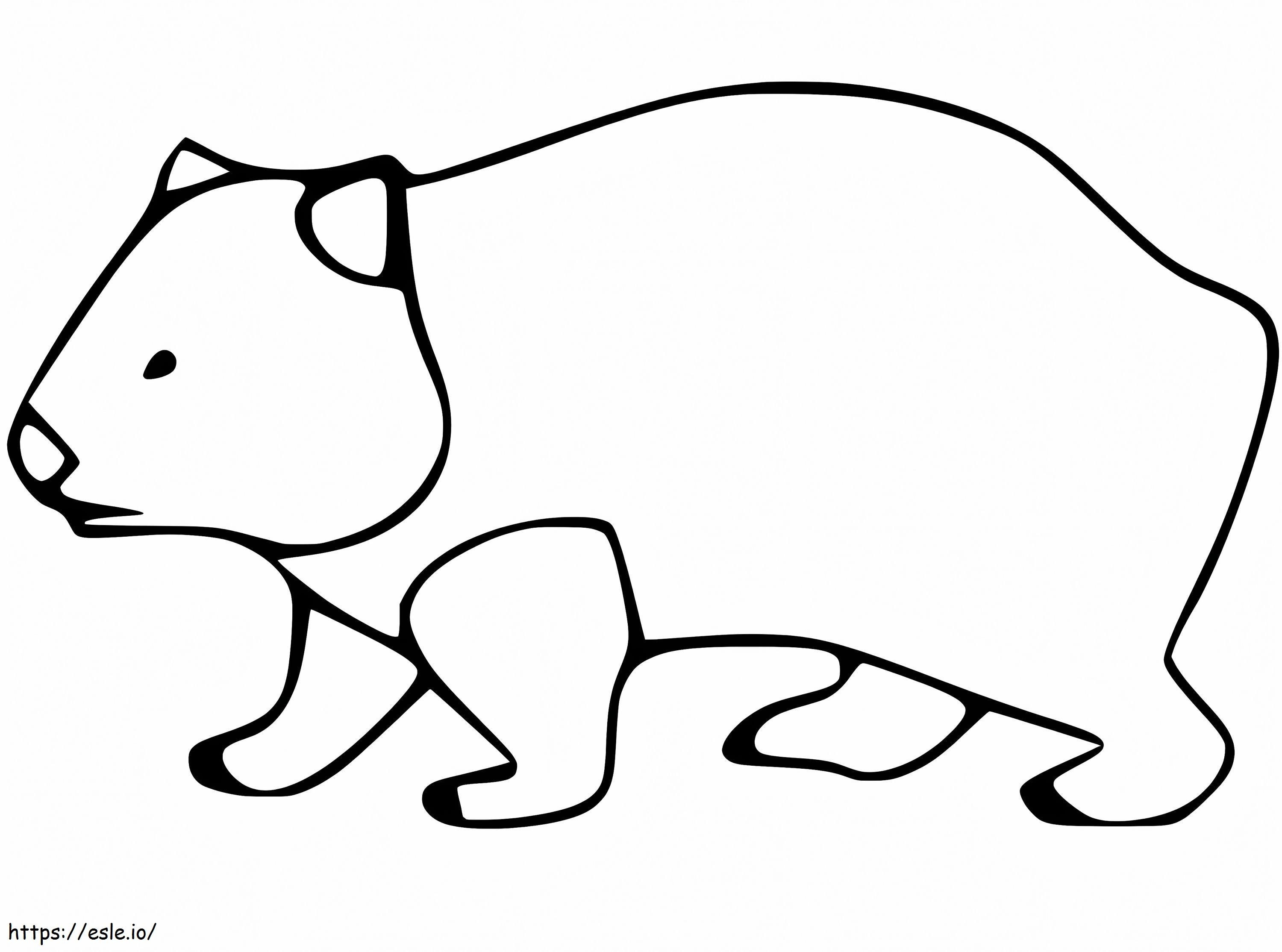 Free printable wombat coloring page