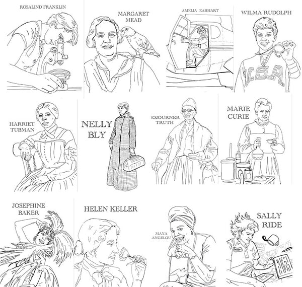 Womens history month coloring book