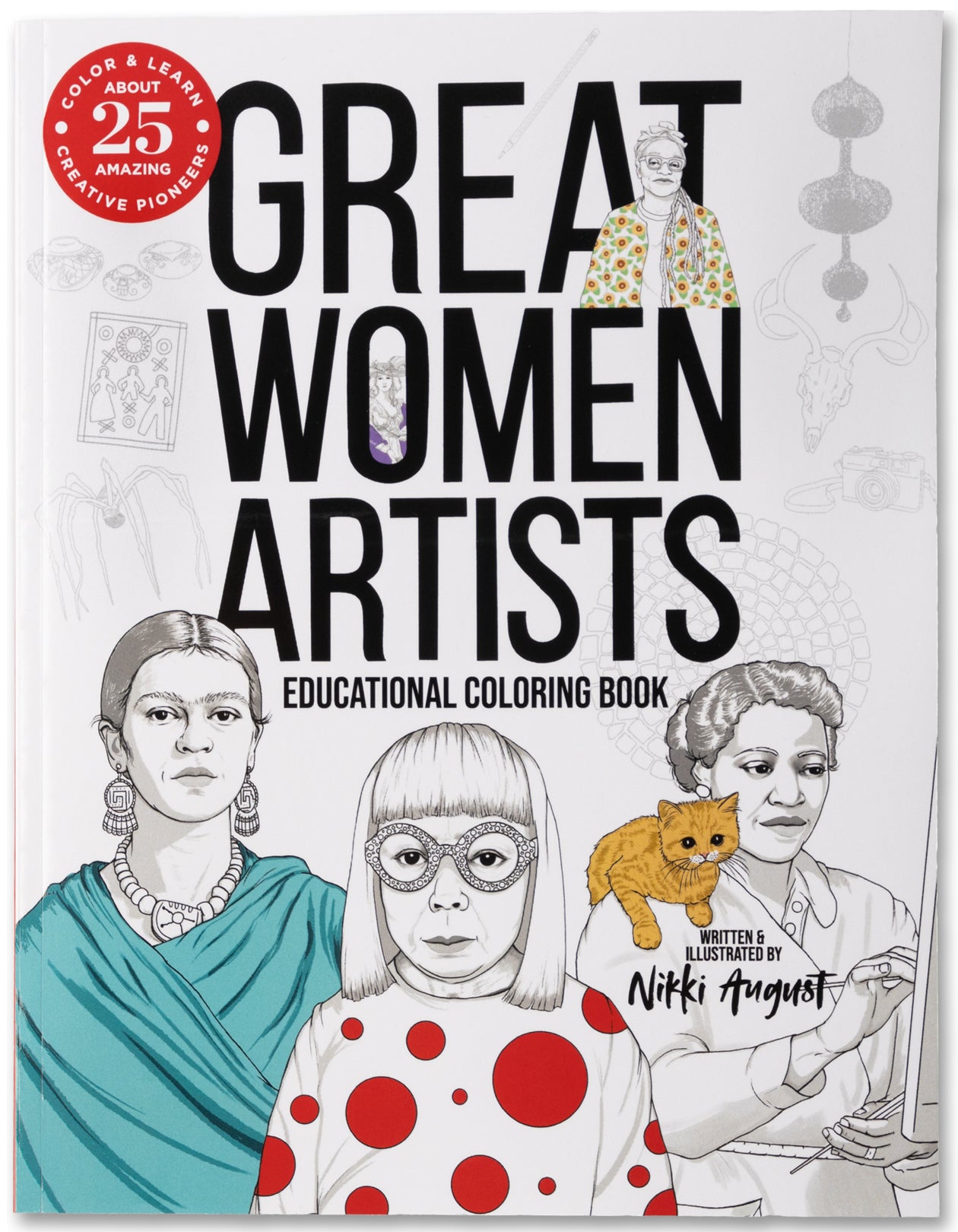Great women artists educational coloring book â nikki august
