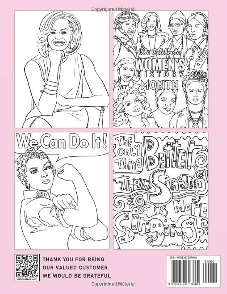 Womens history month coloring book get creative and inspired with well