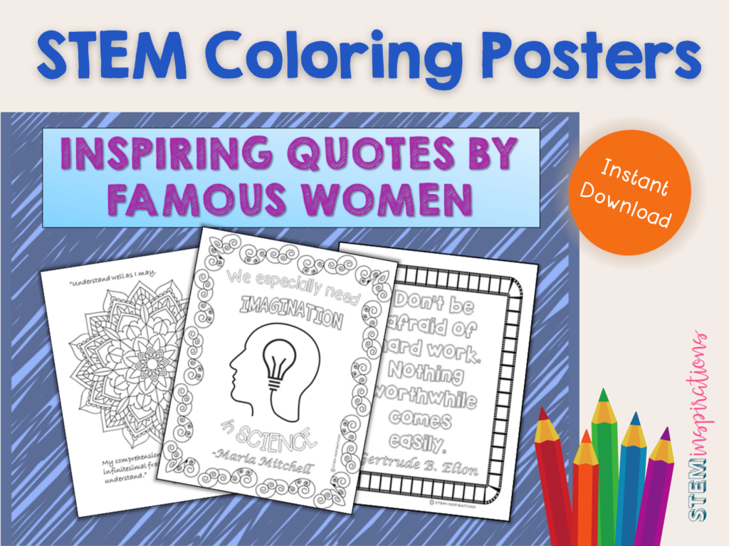 Stem quotes coloring pages for womens history month â stem