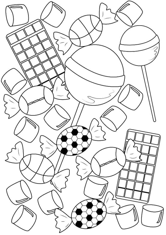 Sweets coloring pages