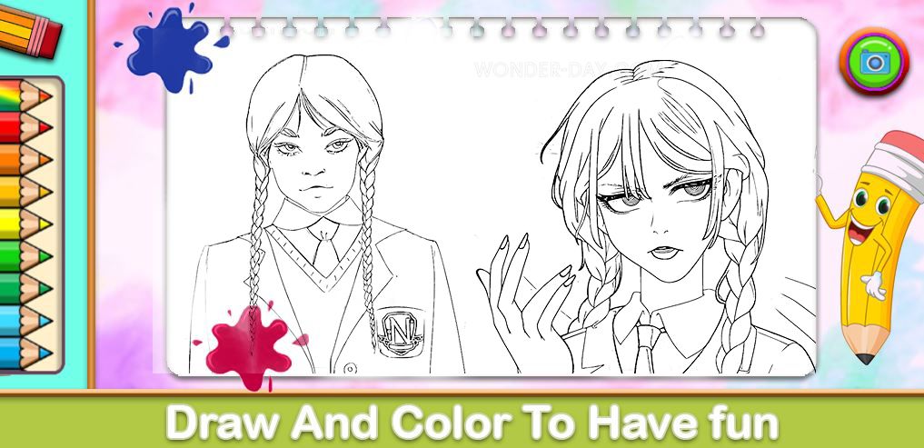 Jenna ortega coloring game android s apk download for free