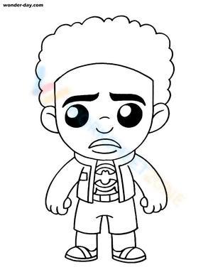 Cartoon miles morales worksheet