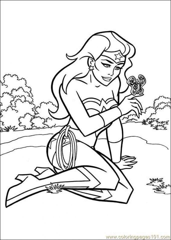Free printable wonder woman coloring pages
