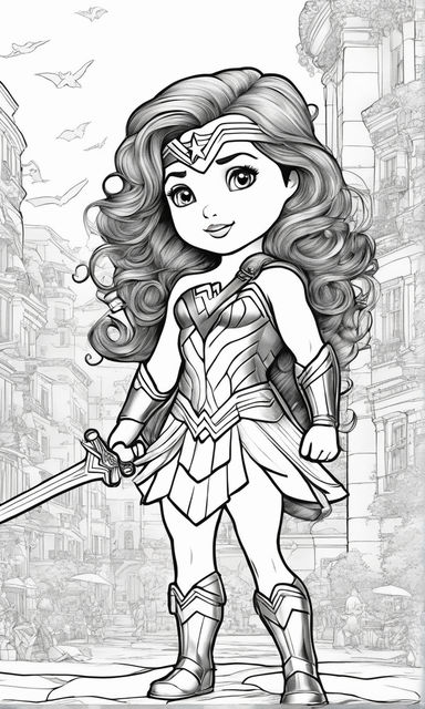 Cute large scale cartoon of a