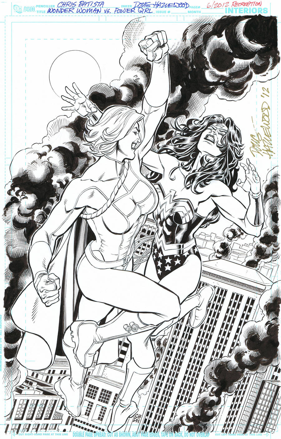 Wonder woman vs power girl pin