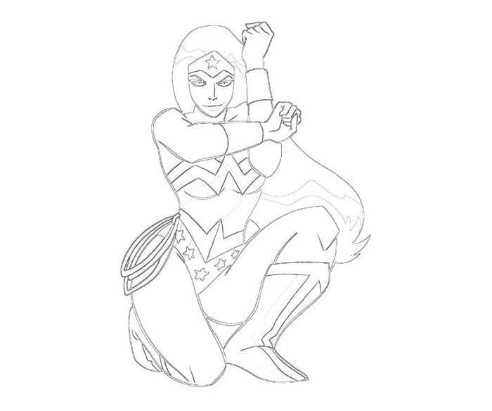 Printable wonder woman coloring pages