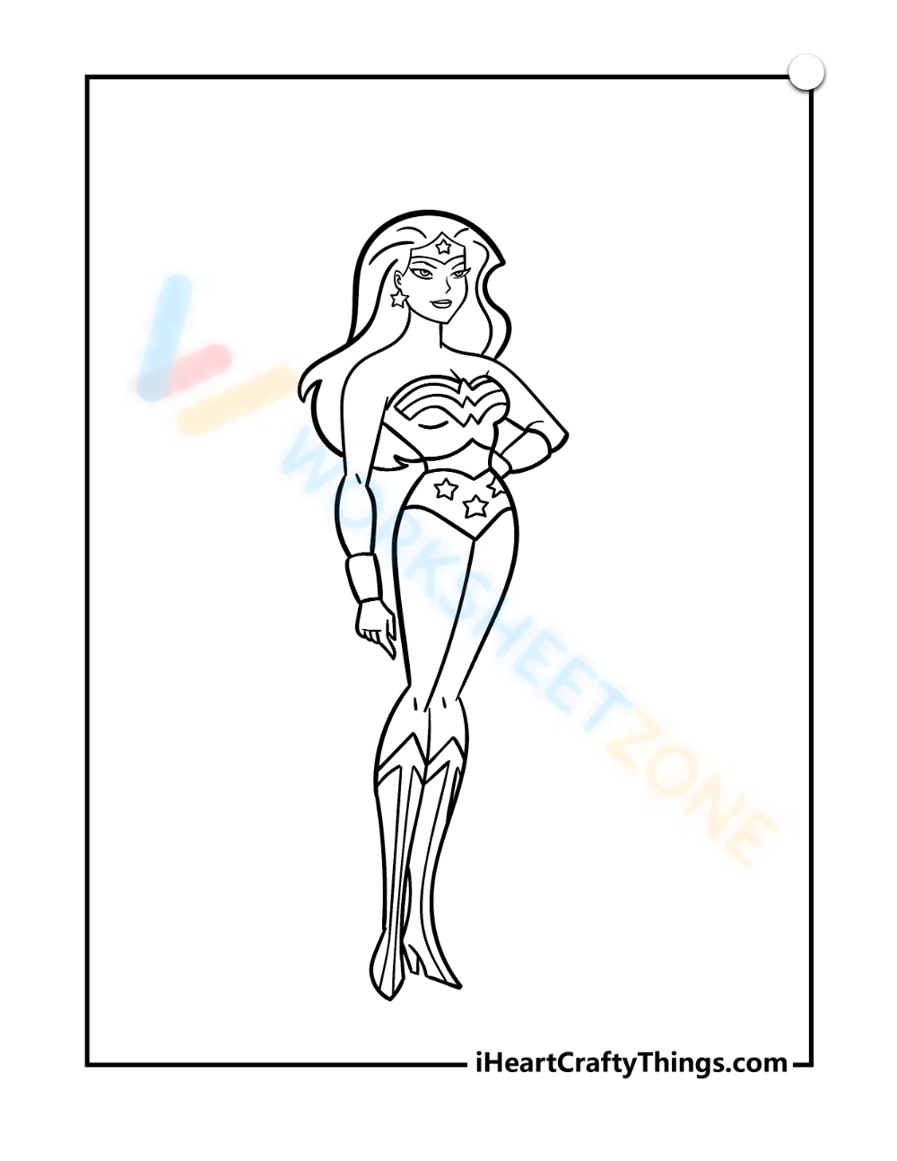 Free printable wonder woman coloring pages for kids
