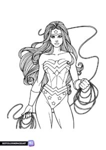 Printable wonder woman coloring pages
