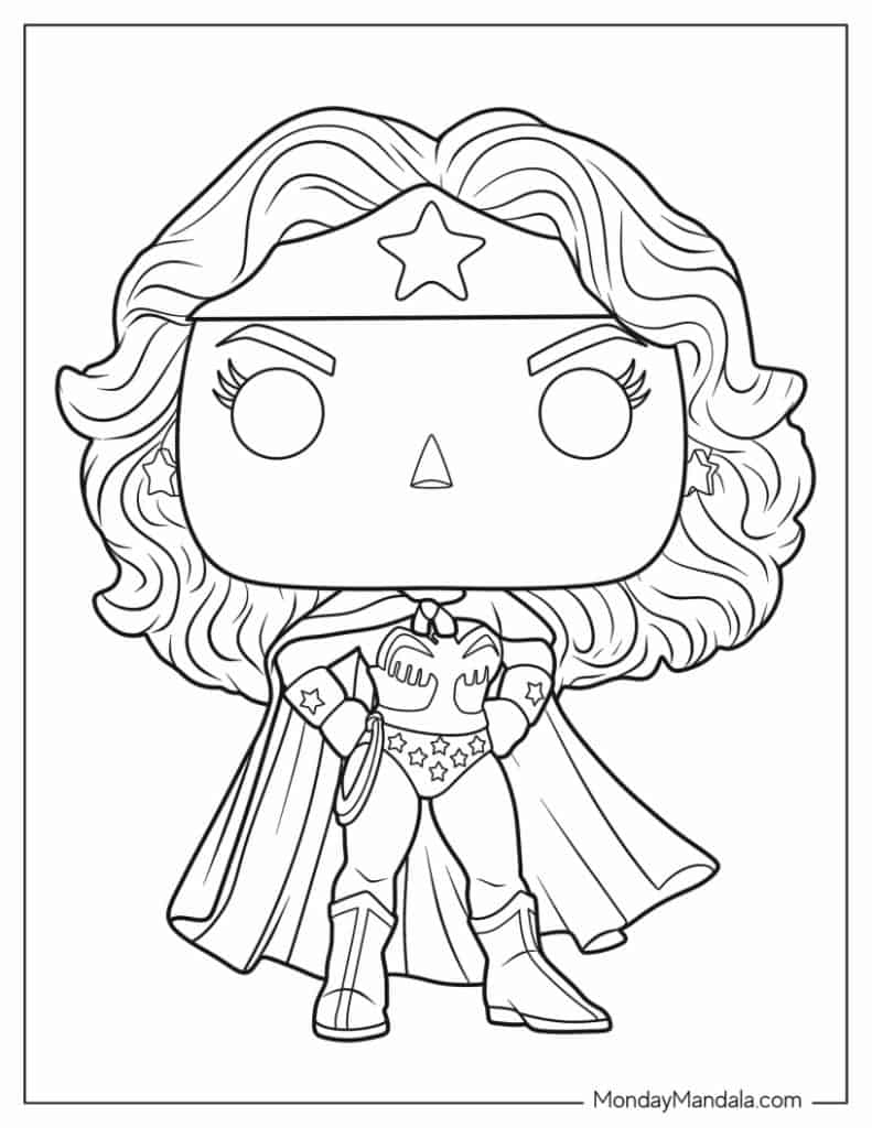Wonder woman coloring pages free pdf printables