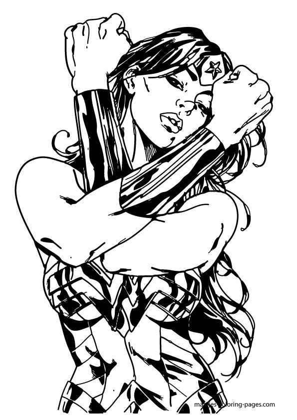 Wonder woman color sheet