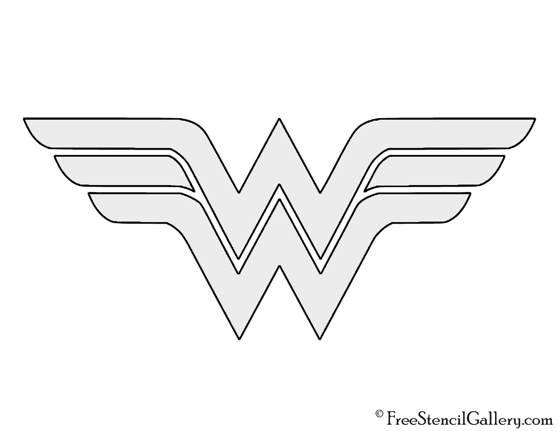 Printable template wonder woman logo