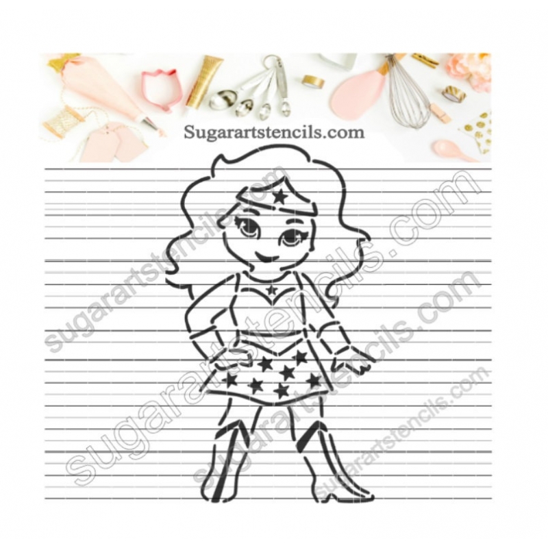 Ww wonder woman pyo cookie stencil heroes my