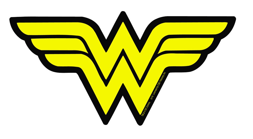 Licenses products dc ics originals wonder woman logo sticker toys games