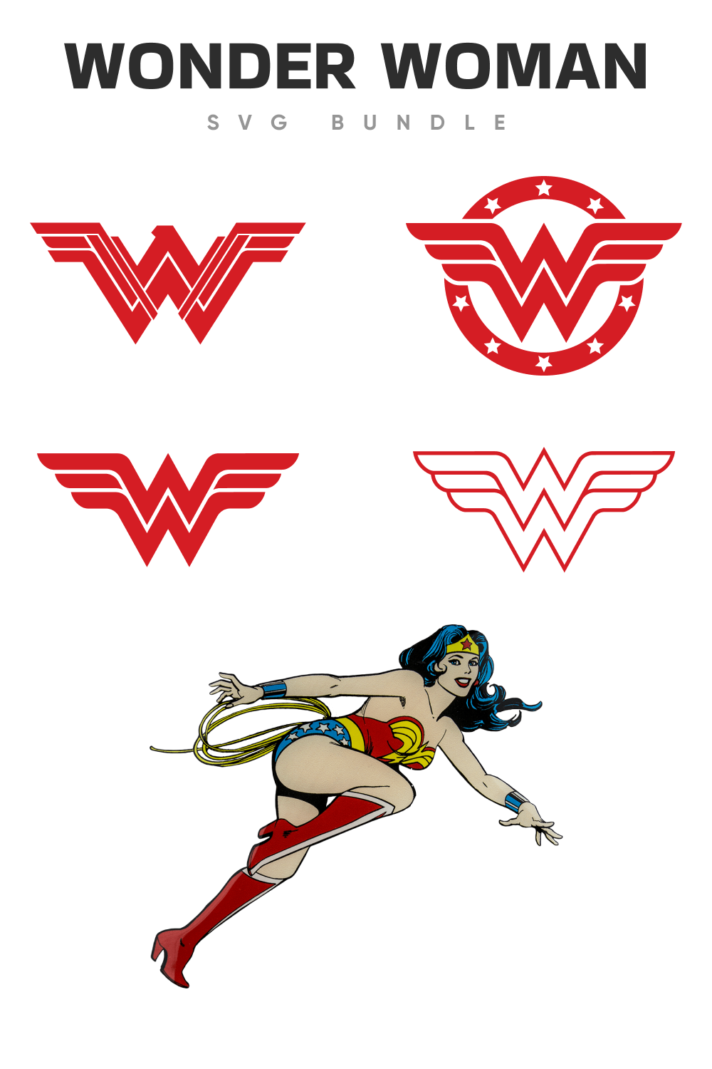 Wonder woman logo svg designs â