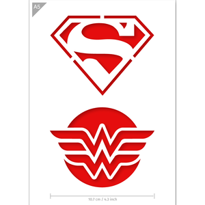 Superman stencil at qbix stencils