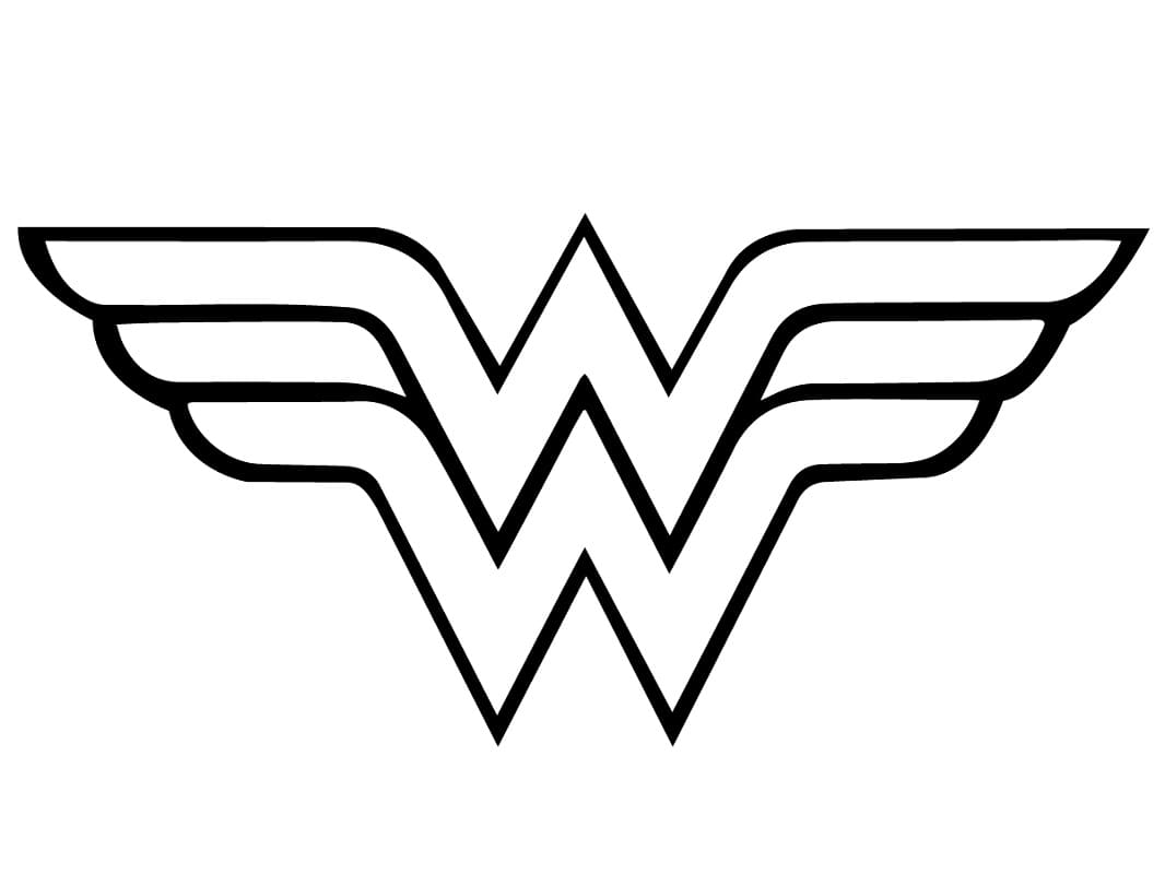 Wonder woman logo coloring page