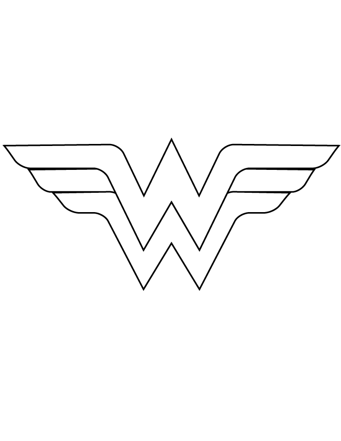 Printable template wonder woman logo