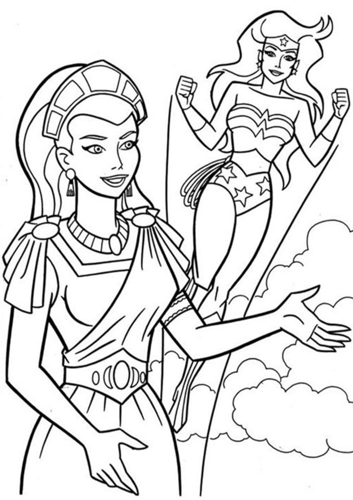 Free easy to print wonder woman coloring pages