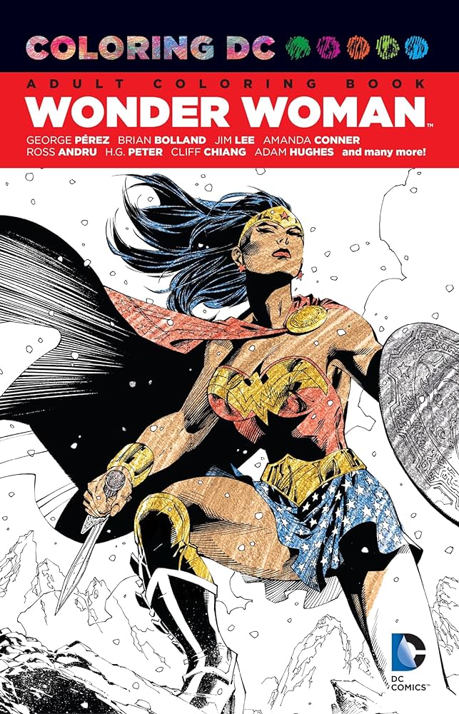 Coloring dc wonder woman various various books