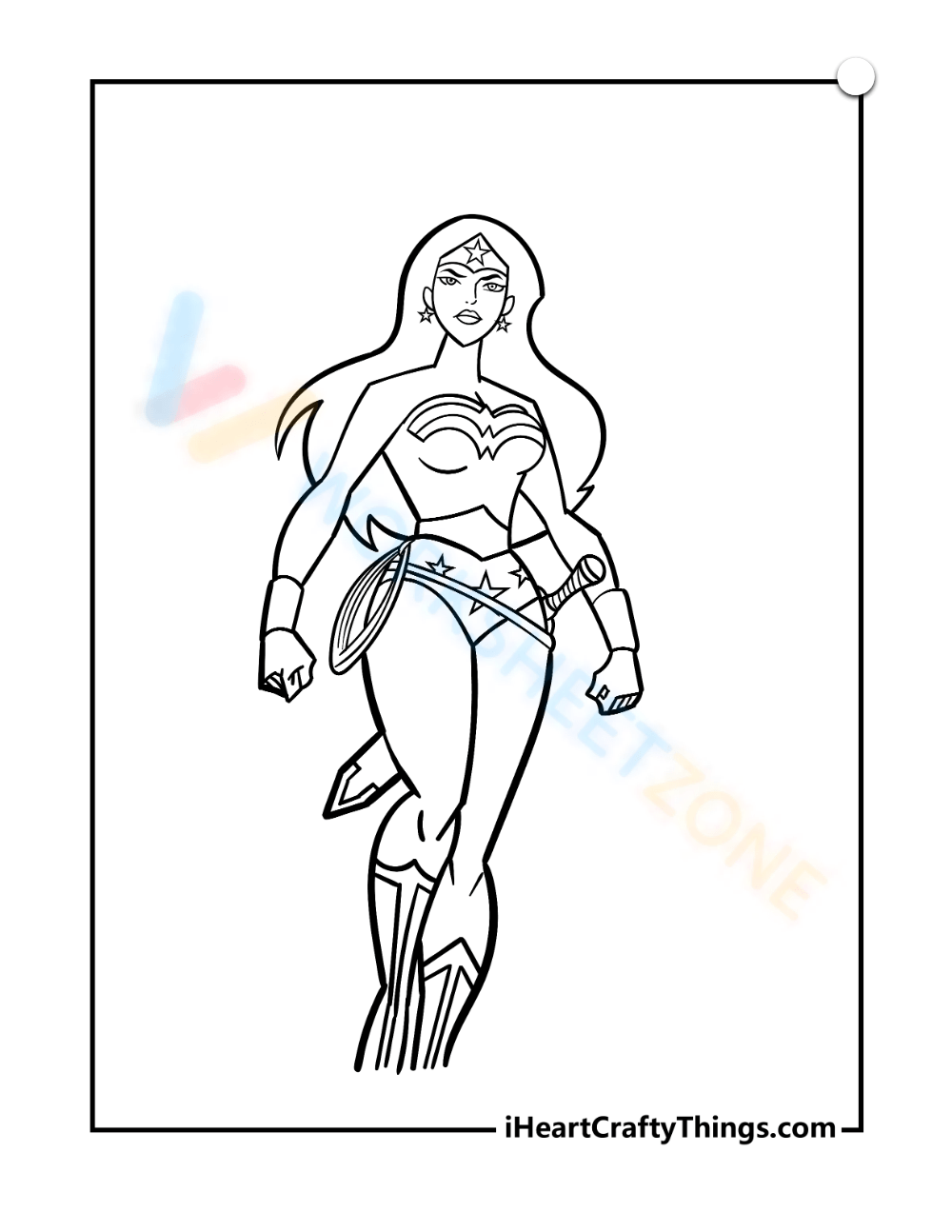 Free printable wonder woman coloring pages for kids