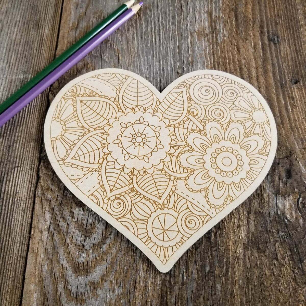 Color your own wood art only diy