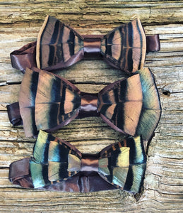 Turkey feather bow tie â antlers lace handmade jewelry