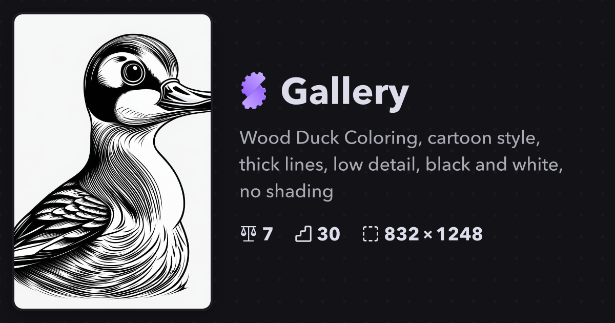 Wood duck coloring cartoon style thick lines lo gallery