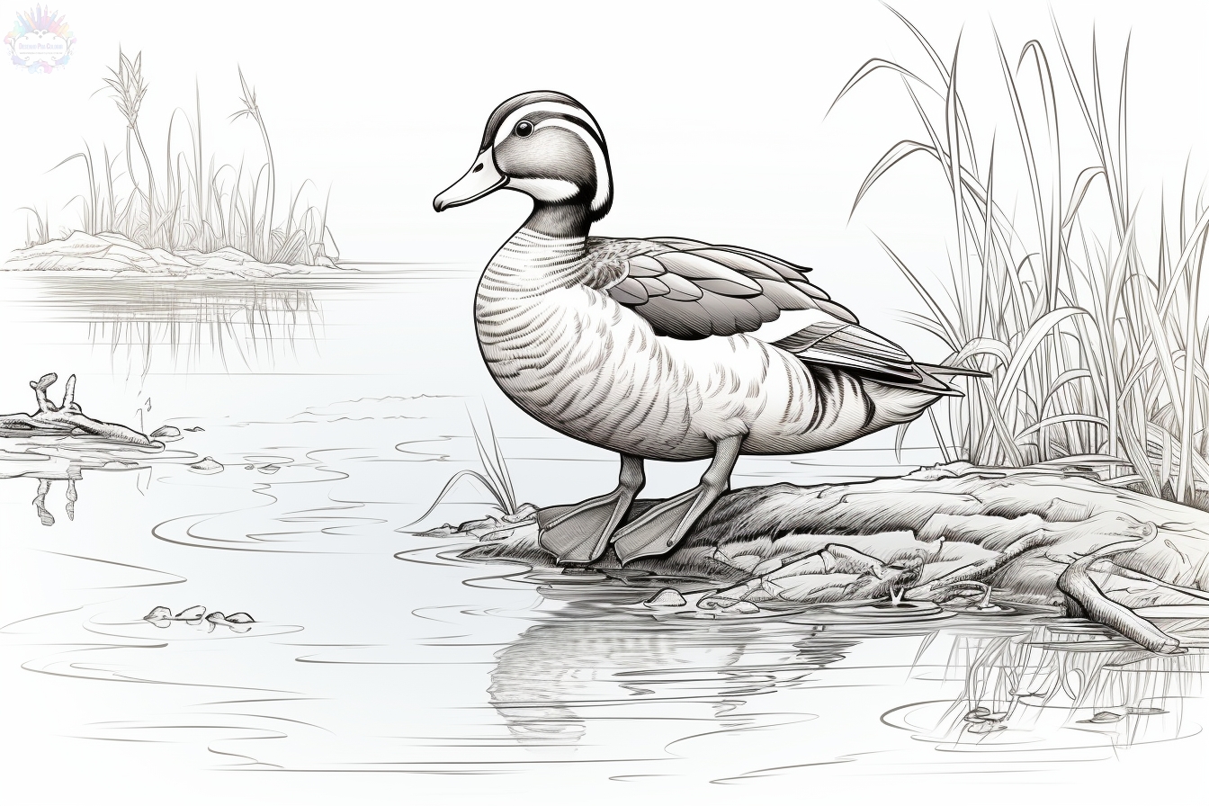 Duck coloring pages
