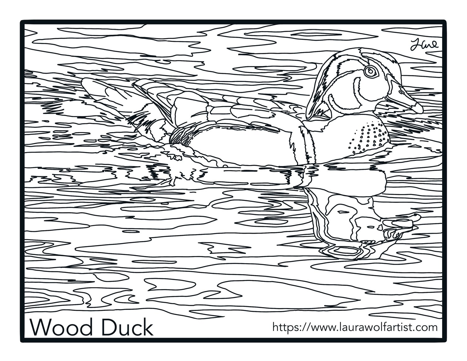 Free coloring pages â laura wolf artist