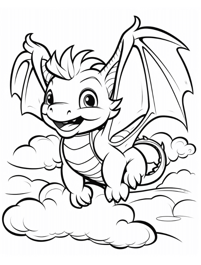 Dragon coloring pages hue therapy