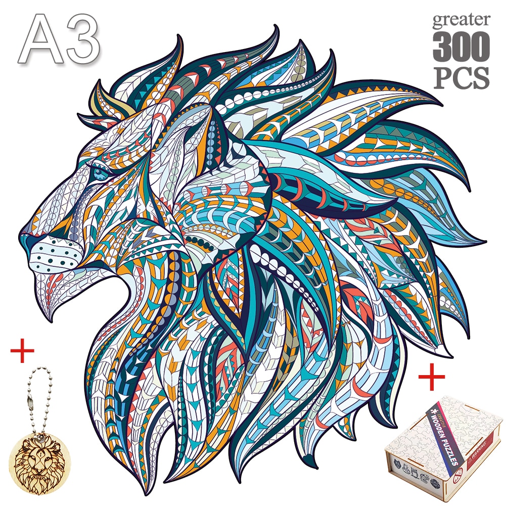 Unique animal wooden puzzle dragon for children educational toy wooden jigaw adult puzzle game wood diy craft gift