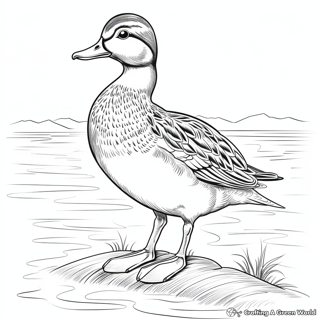 Wood duck coloring pages