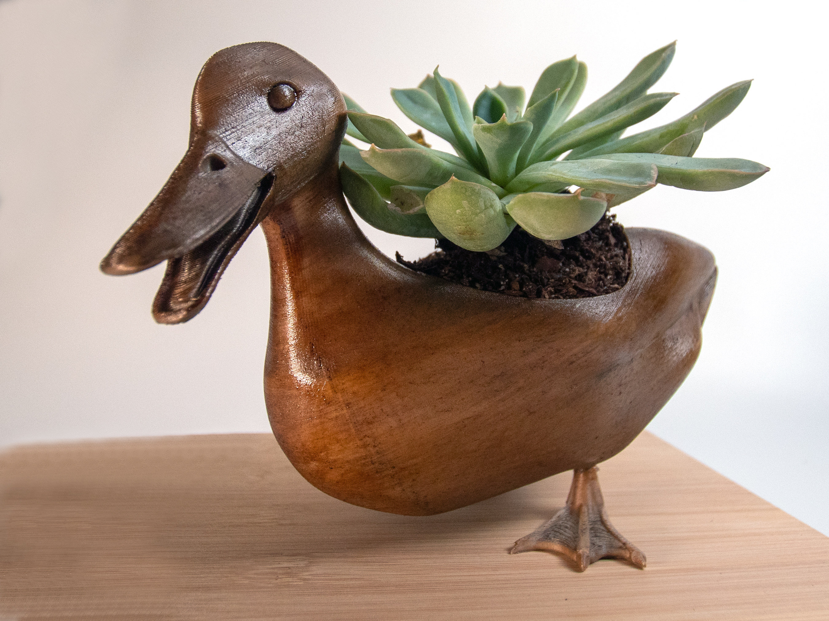 Wood duck planter