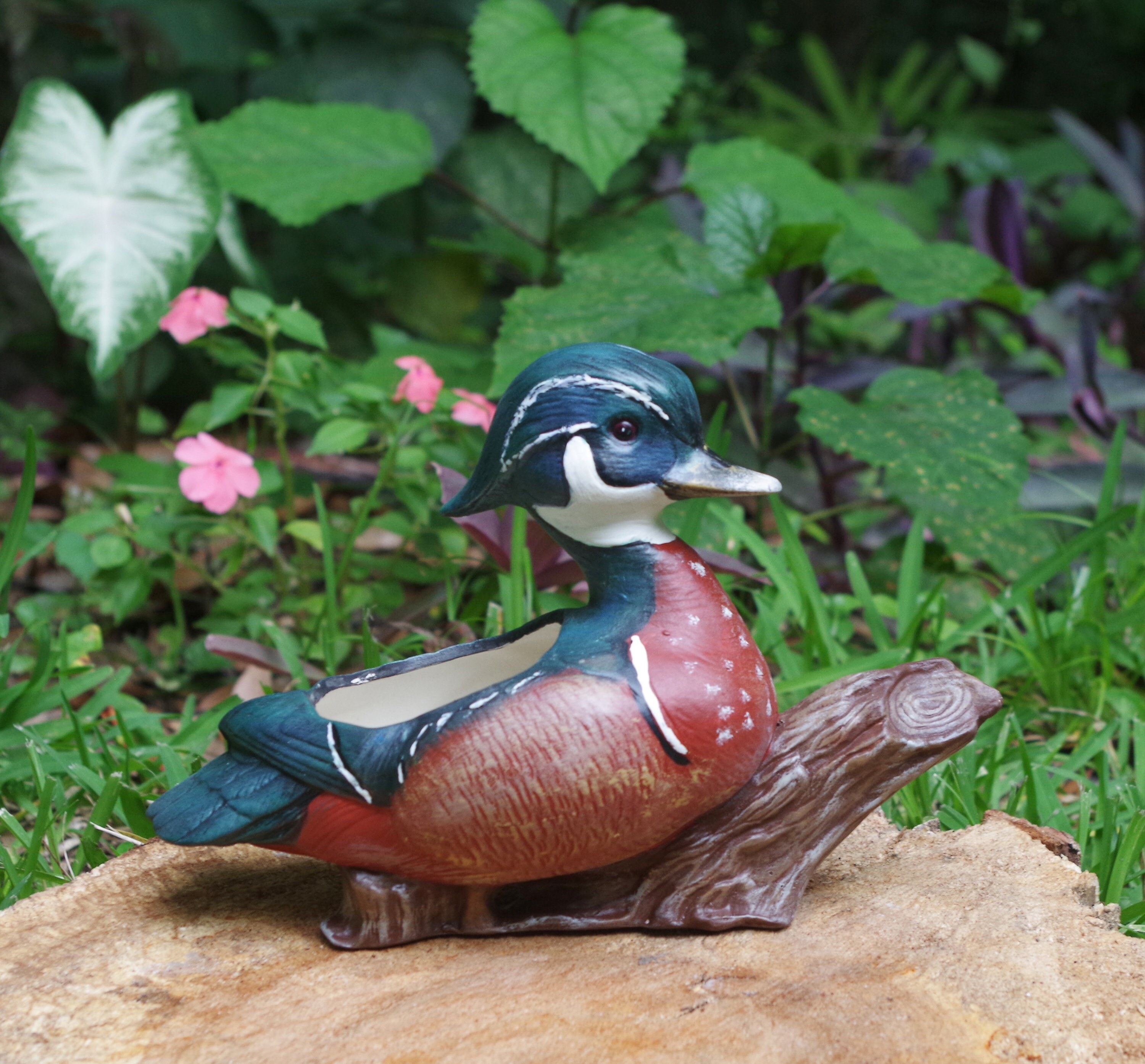 Wood duck planter