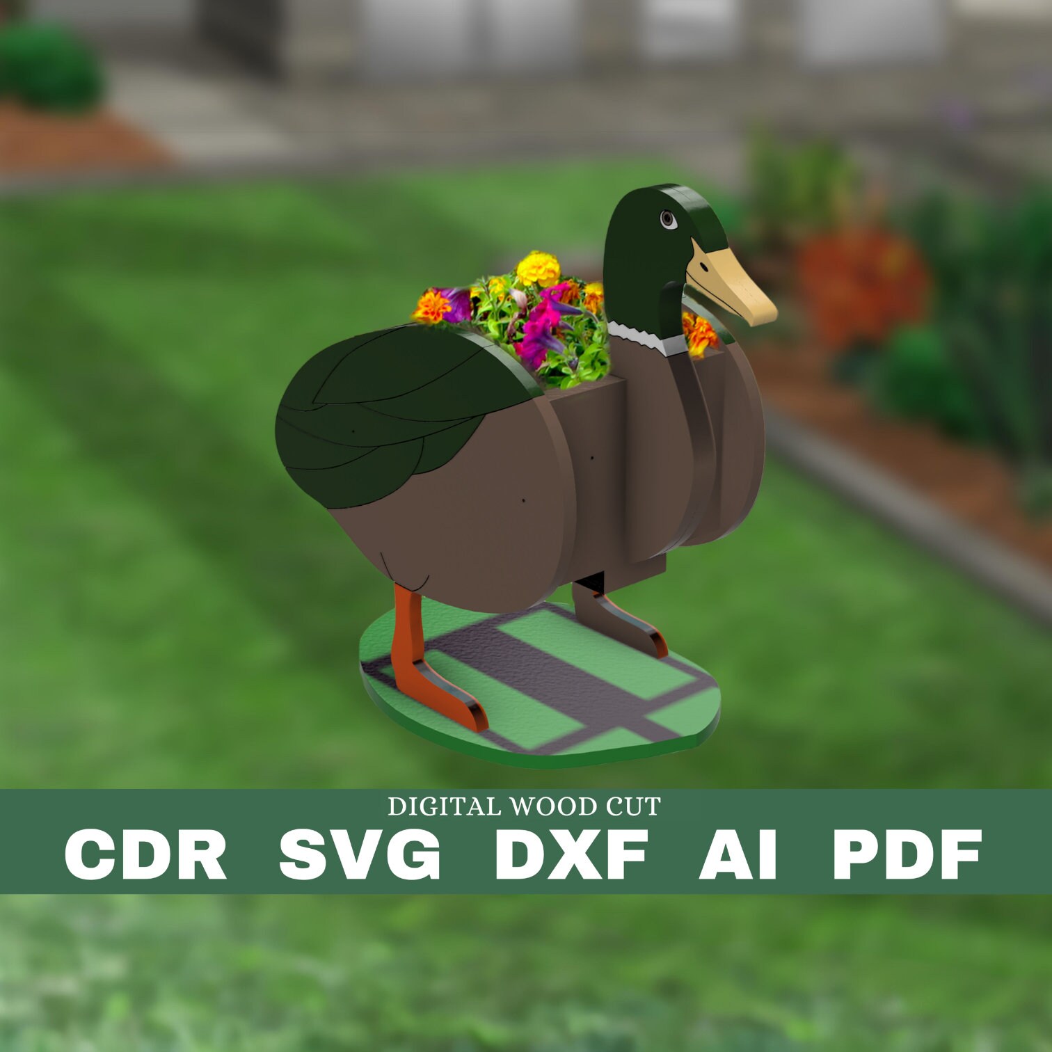 Wood duck planter