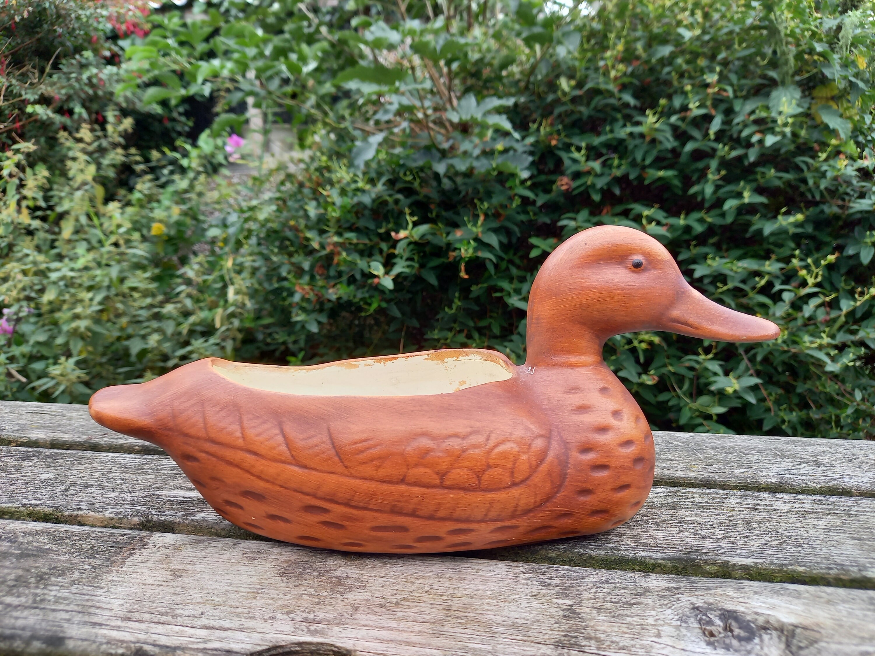 Wood duck planter