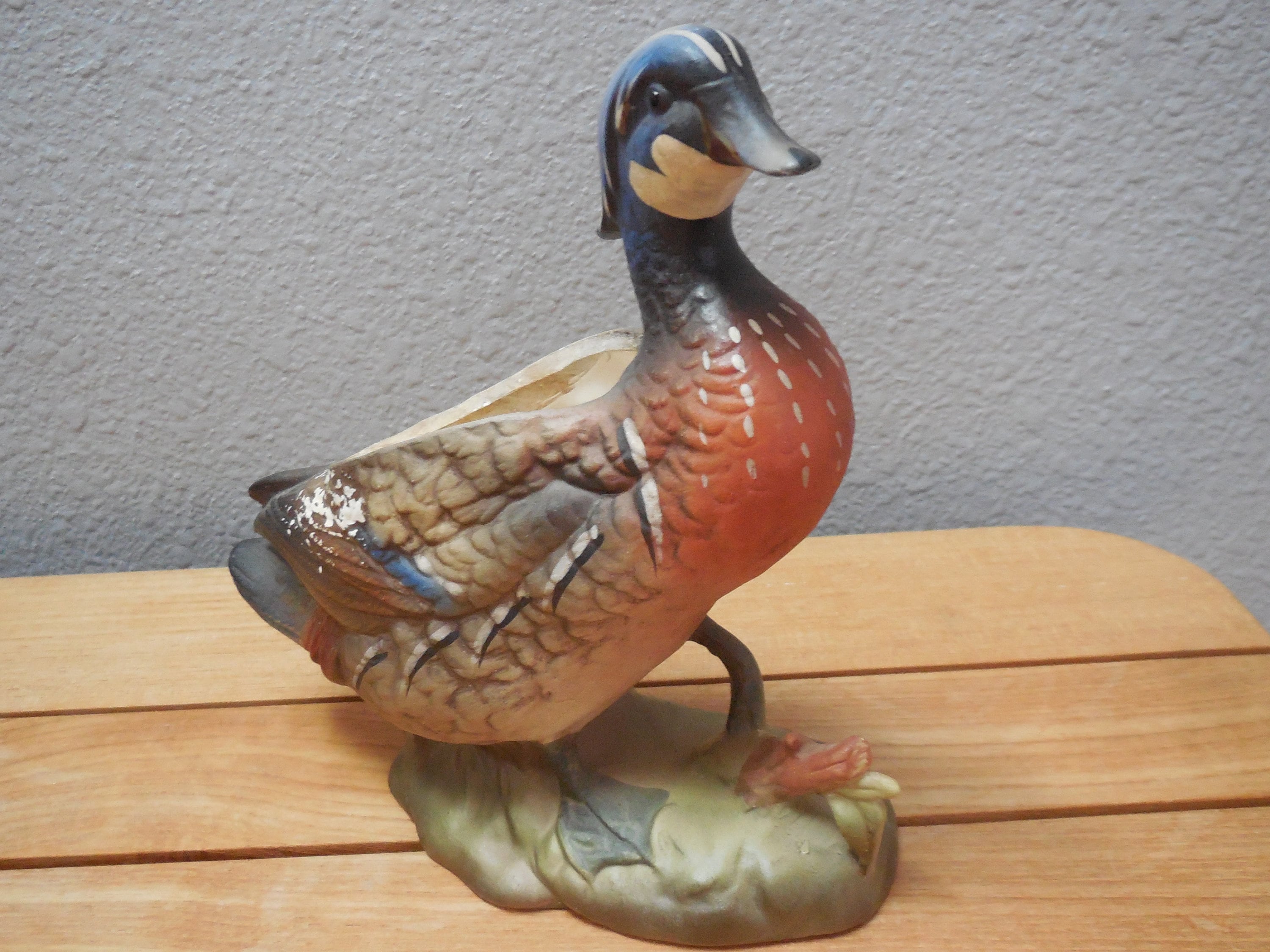 Wood duck planter
