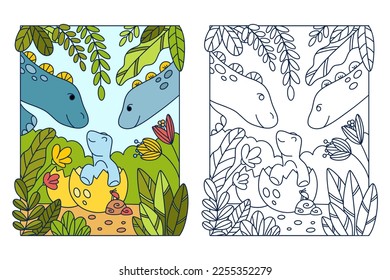 Family coloring book stock photos