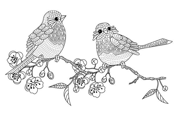 Thousand cherry blossom coloring pages royalty