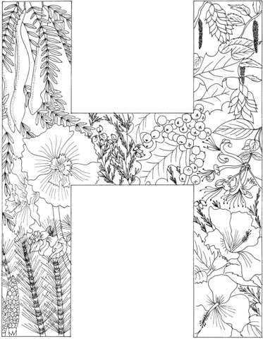 Letter h coloring page free printable coloring pages coloring pages printable coloring pages pattern coloring pages