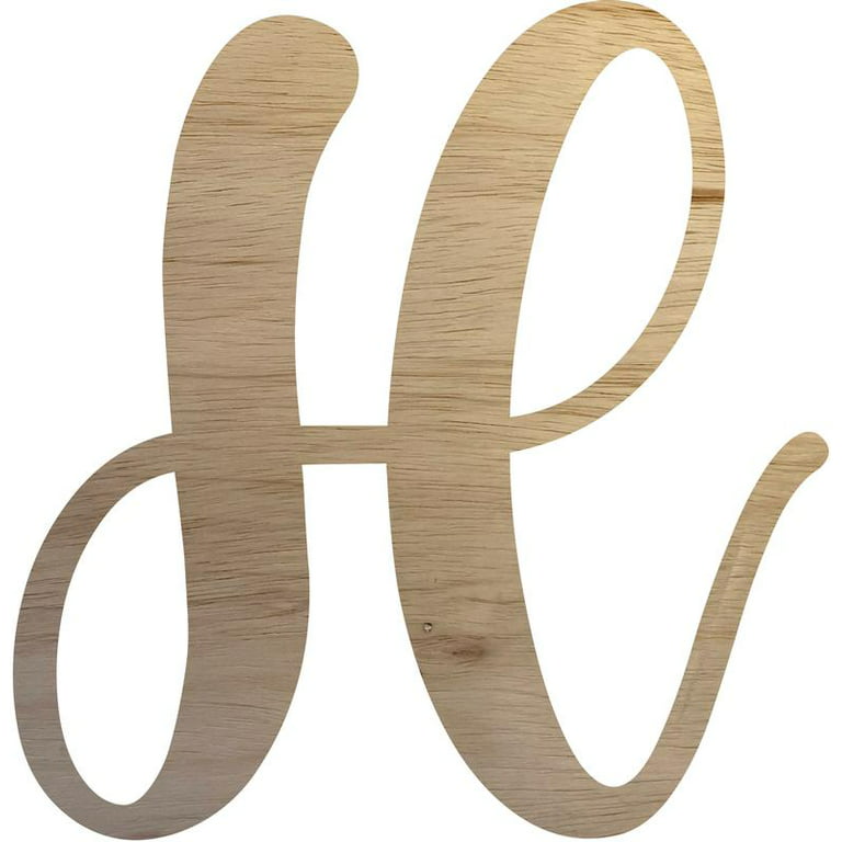 Wooden large letter h unfinished wall tall craft paintable diy