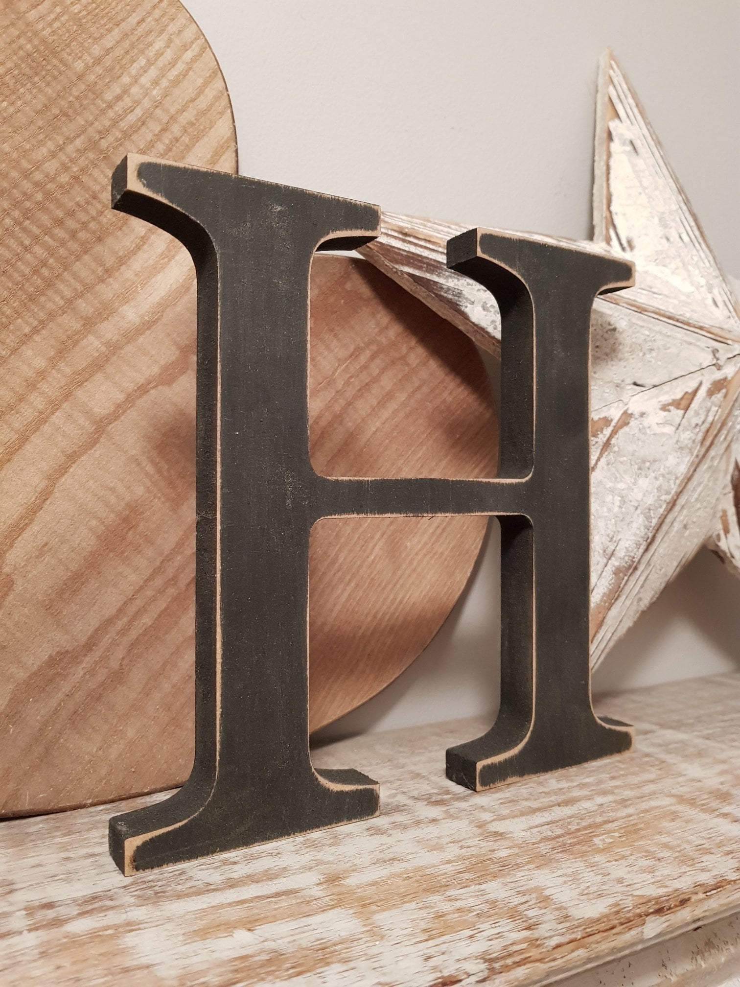 Wooden letter h