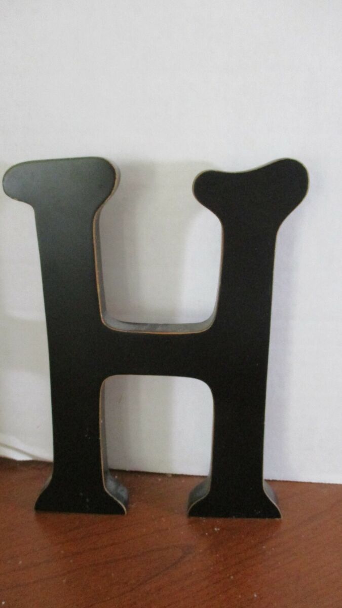 Sierra pacificblack wood letter h decorationwall decor tall