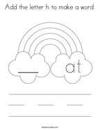 Letter h coloring pages