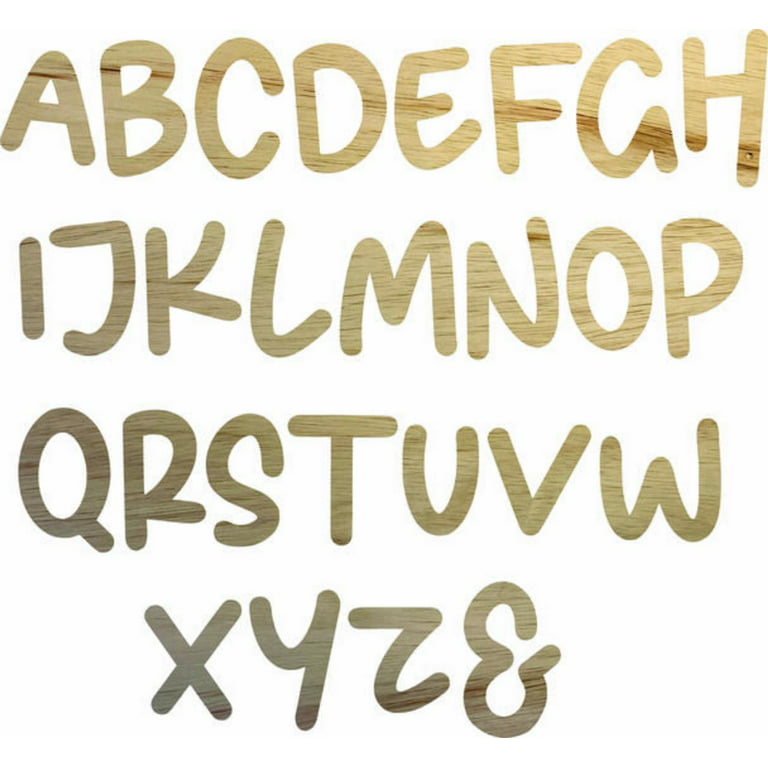 Real wood letter paintable unpainted large alphabet letter h diy craft