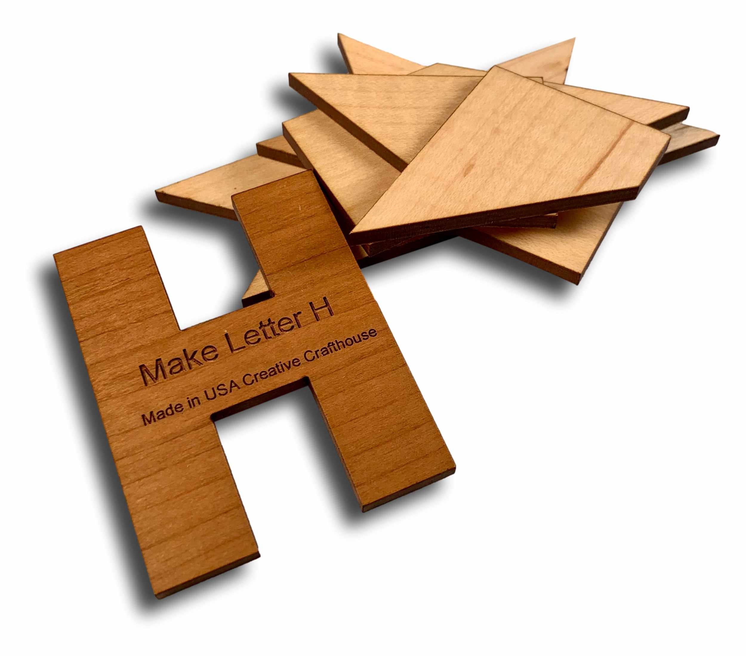 Wooden letter h