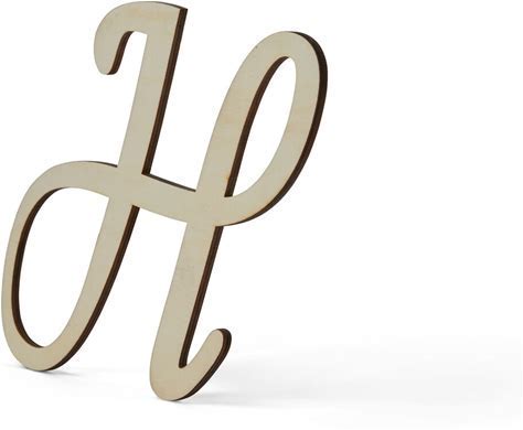Flat wood fancy script letters numbers by park lane
